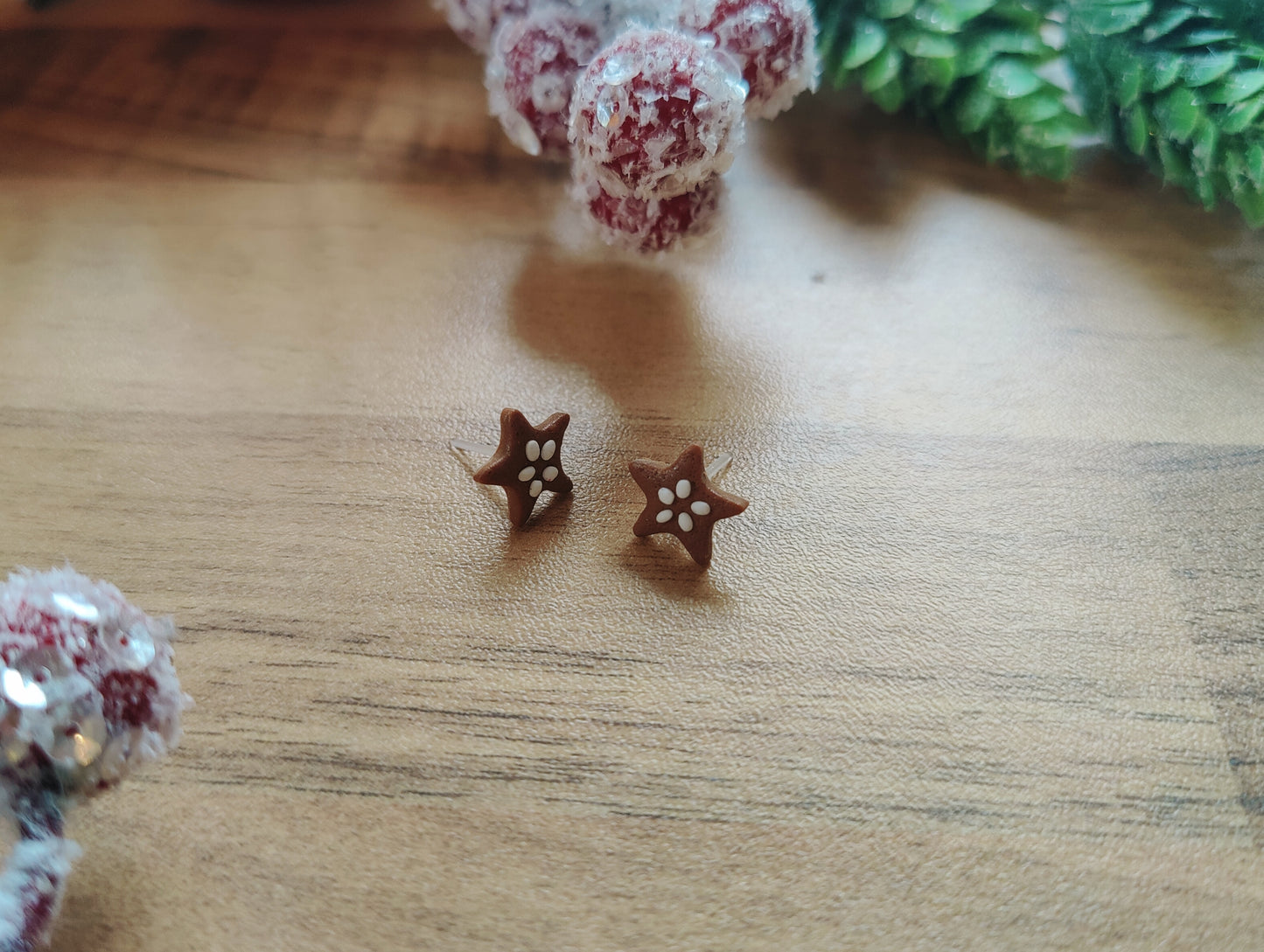 Lebkuchenstern Ohrstecker