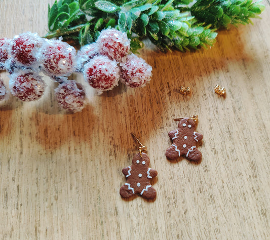 Lebkuchenmann große Ohrstecker
