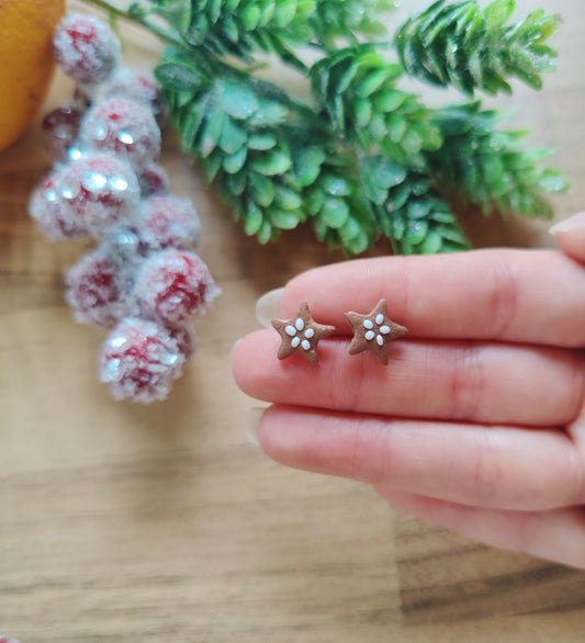 Lebkuchenstern Ohrstecker