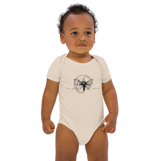 Babystrampler aus Bio-Baumwolle mit Logo