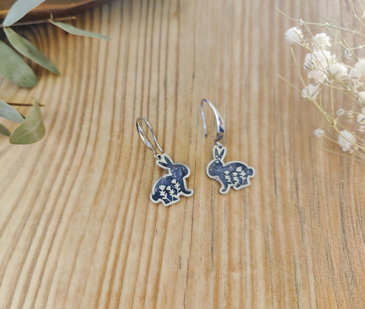 Hase Alexandra – Schmuckset aus Polymer Clay mit Hasenmotiv in Gold oder Silber, Produktfoto 2