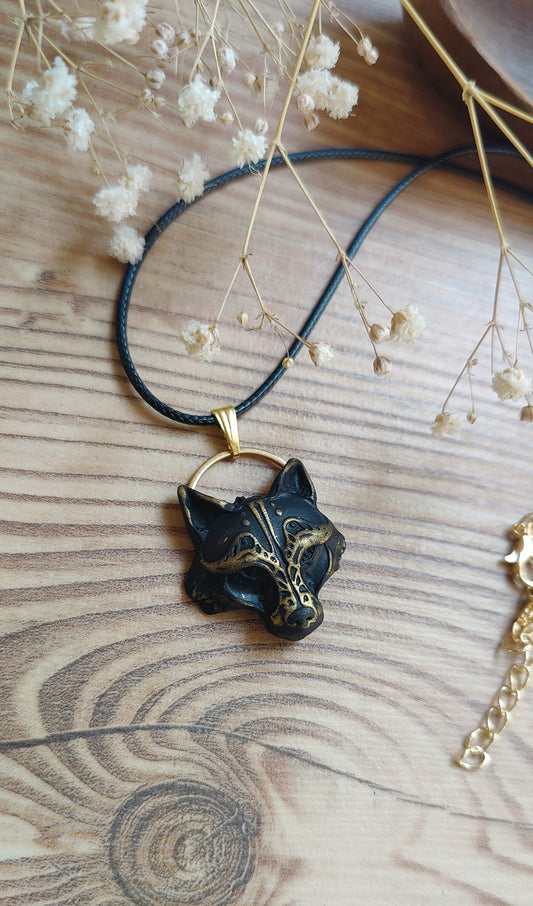 Hati Kette – Kette aus Polymer Clay in Silber oder Gold, Produktfoto 2