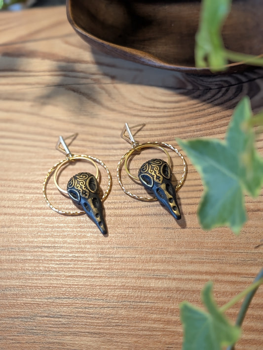 Sunniva – Ohrringe aus Polymer Clay in Gold oder Silber, Produktfoto 2